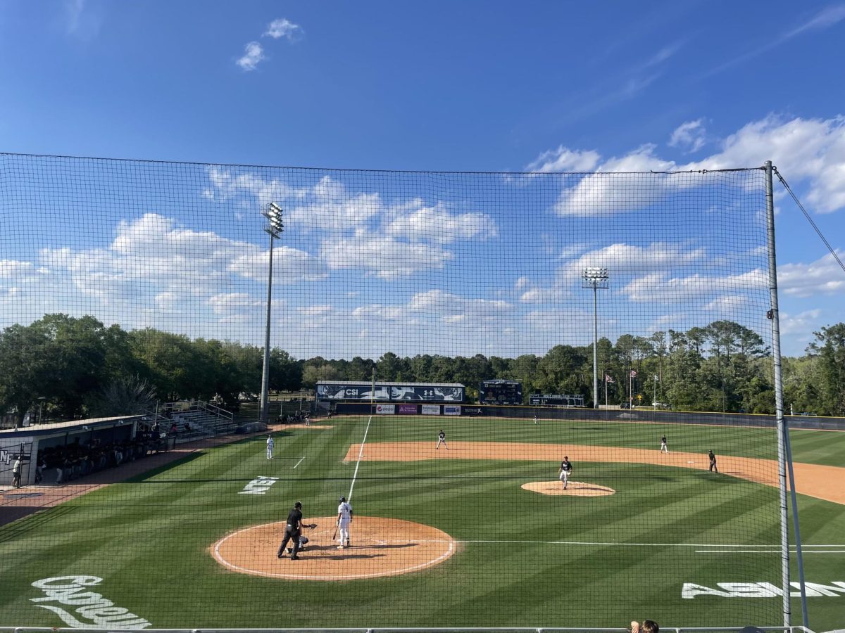 UNF Baseball hits against Bethune-Cookman on a sunny Tuesday afternoon at Harmon Stadium